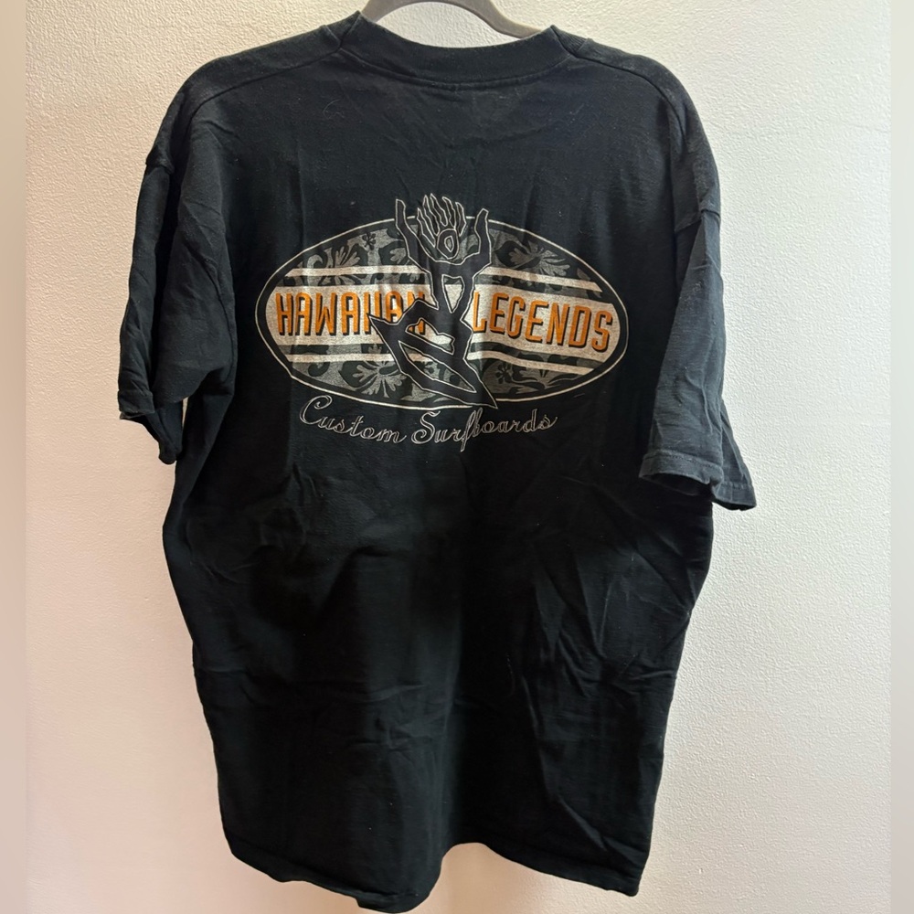 Hawaiian Legends Custom Surfboards Black T-shirt  XXL
